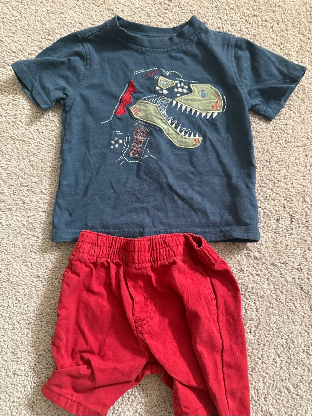 Kids Headquarters Navy Blue Embroidered Toddler Shirt
